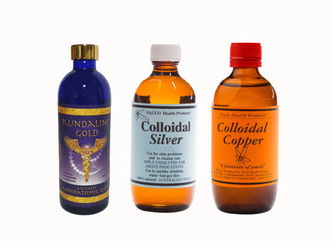 Colloidal Gold Silver Copper 80PPM 200ml Pure Mineral Finest Supplement Ionic
